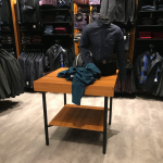 Retails clothing display: Wood & metal