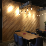 Restaurant Booth and featured wall
